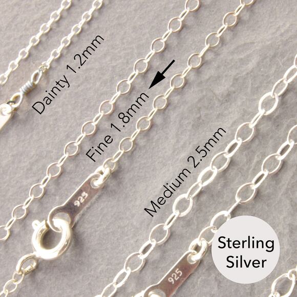 14” Delicate Chain Necklace, silver thin chain, fine, silver choker, 28-1sf-sp - Picture 3 of 5